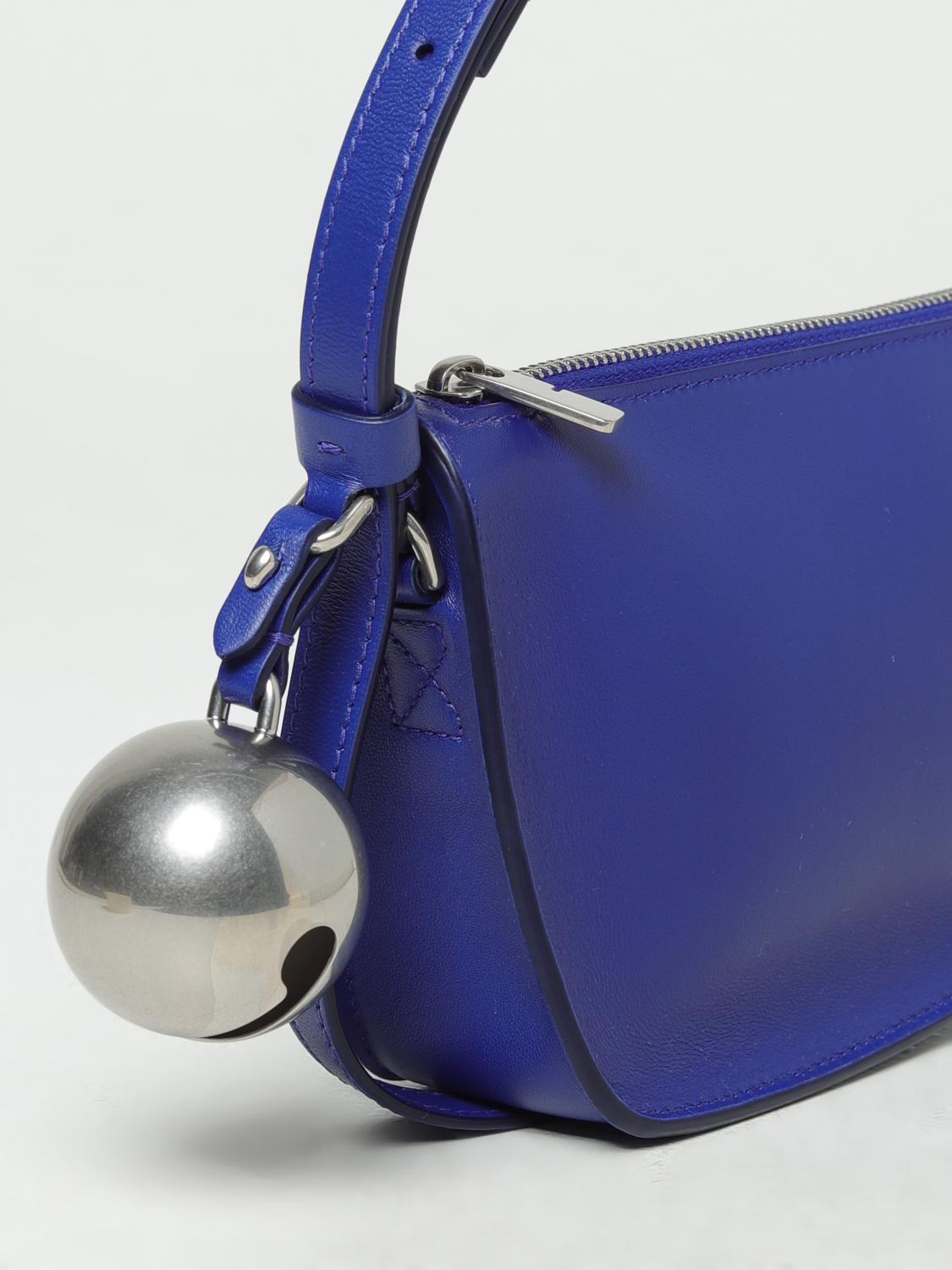 BURBERRY BORSA A SPALLA: Borsa Shield Burberry in nappa , Blue - Img 4