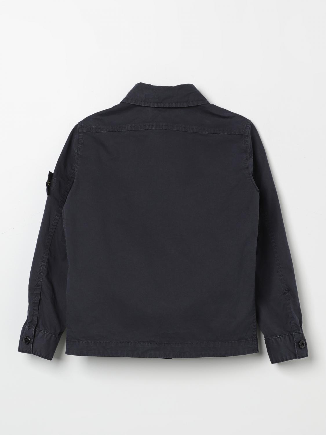 Boys Stone Island Over Shirt Black Stone Island Junior Outlet