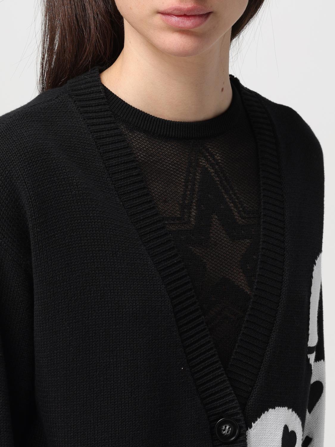ACTITUDE TWINSET STRICKJACKE: Strickjacke damen Actitude Twinset, Schwarz - Img 4