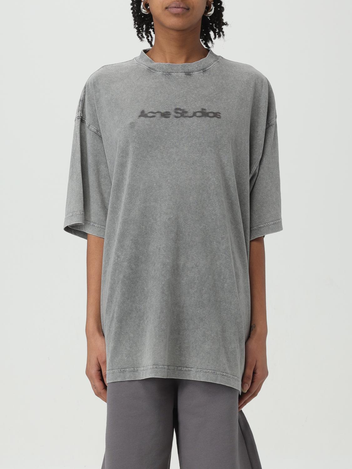 アクネトップス Acne Studios - Embroidered logo t-shirt - Deep blue