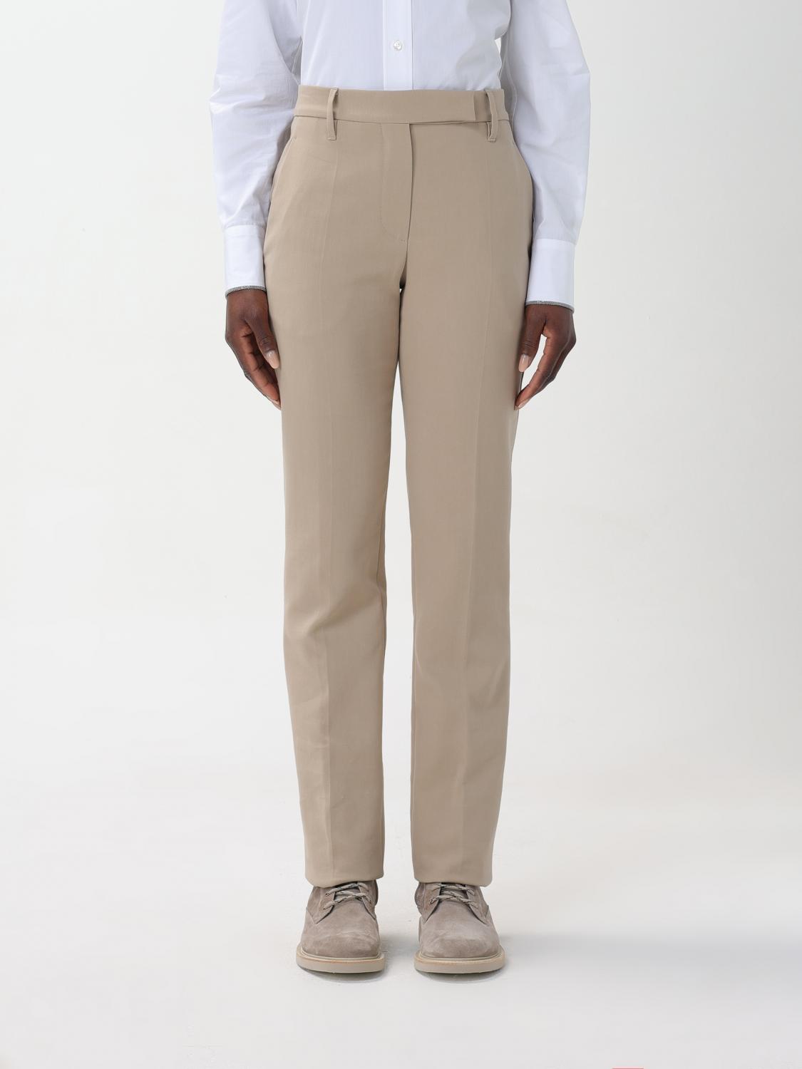 BRUNELLO CUCINELLI: Pants woman - Beige | Brunello Cucinelli BRUNELLO CUCINELLI: Pants woman - Beige | Brunello Cucinelli