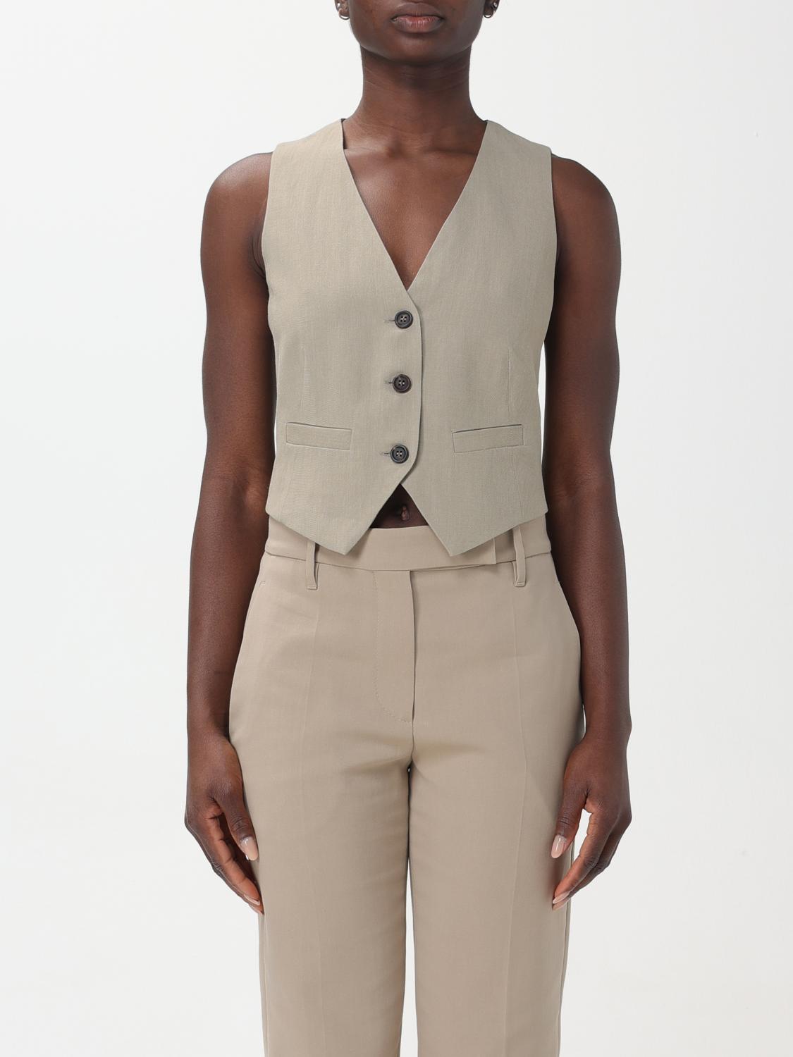 BRUNELLO CUCINELLI: Waistcoat woman - Beige | Brunello