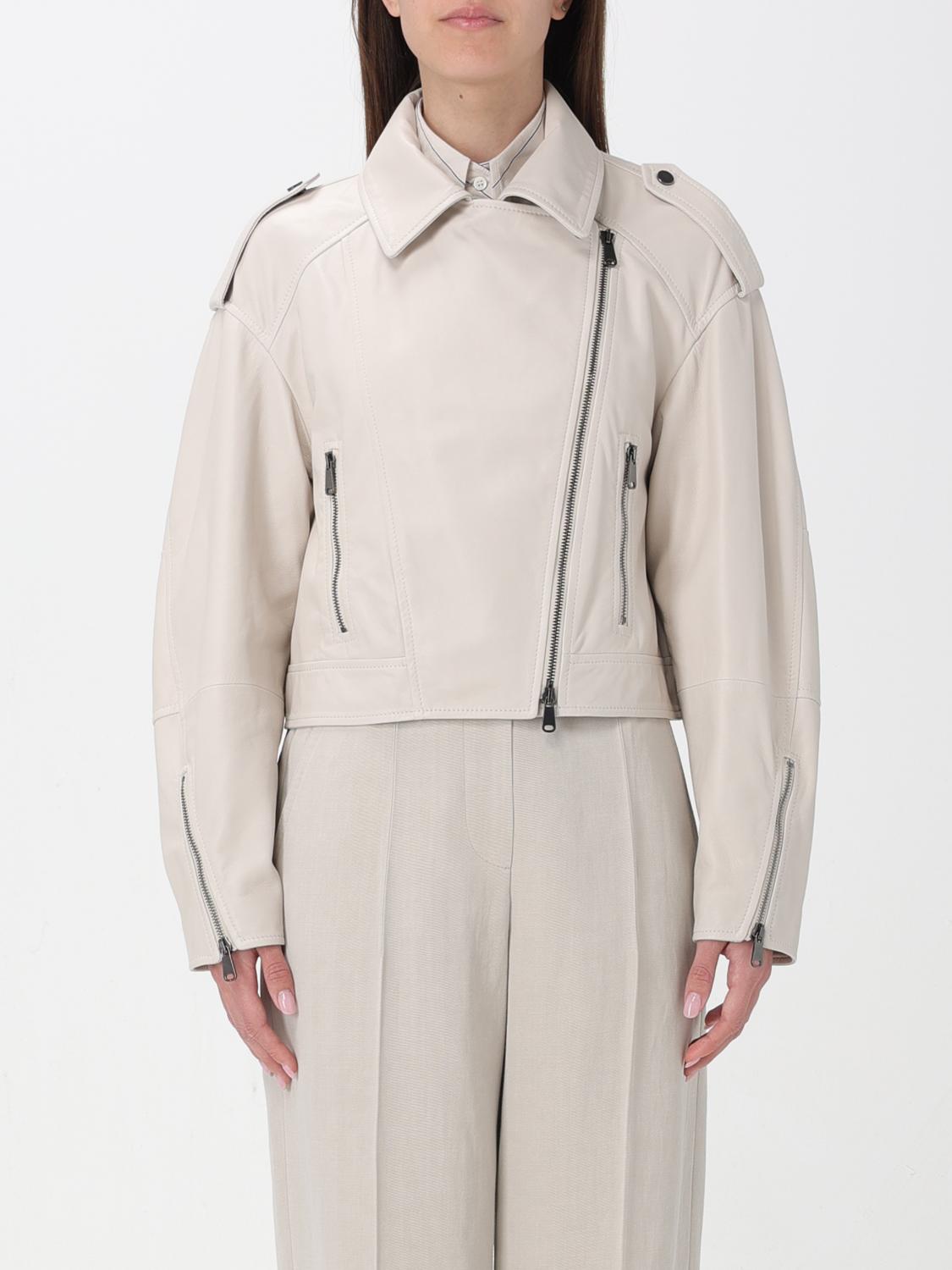 レザージャケット・コート BRUNELLO CUCINELLI Women Jackets MPNGI2765 C7872 WHITE BRUNELLO CUCINELLI: Jacket woman - White | Brunello