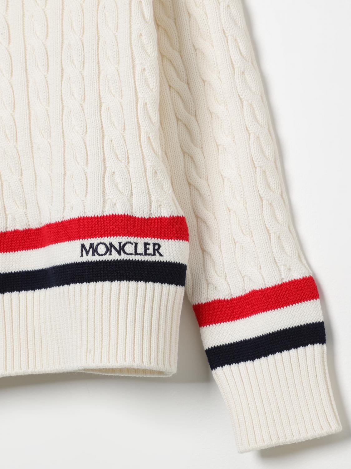 MONCLER SWEATER: Sweater kids Moncler, Beige - Img 3