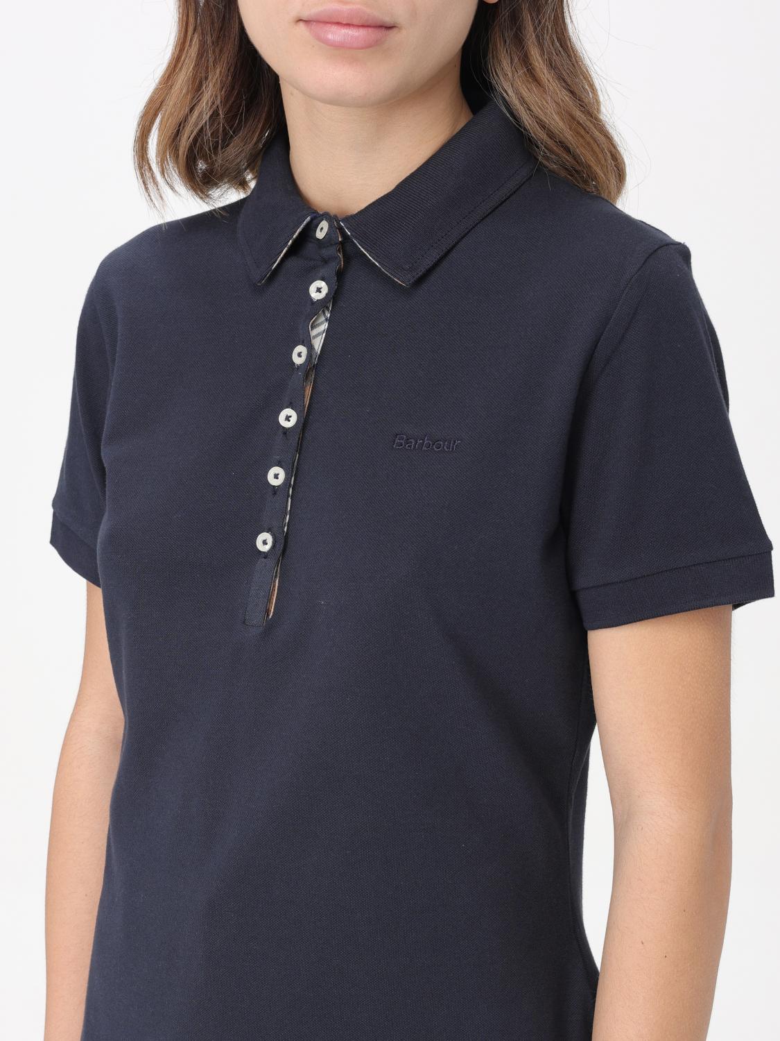 BARBOUR POLO: Polo Barbour in cotone con logo ricamato , Blue - Img 3