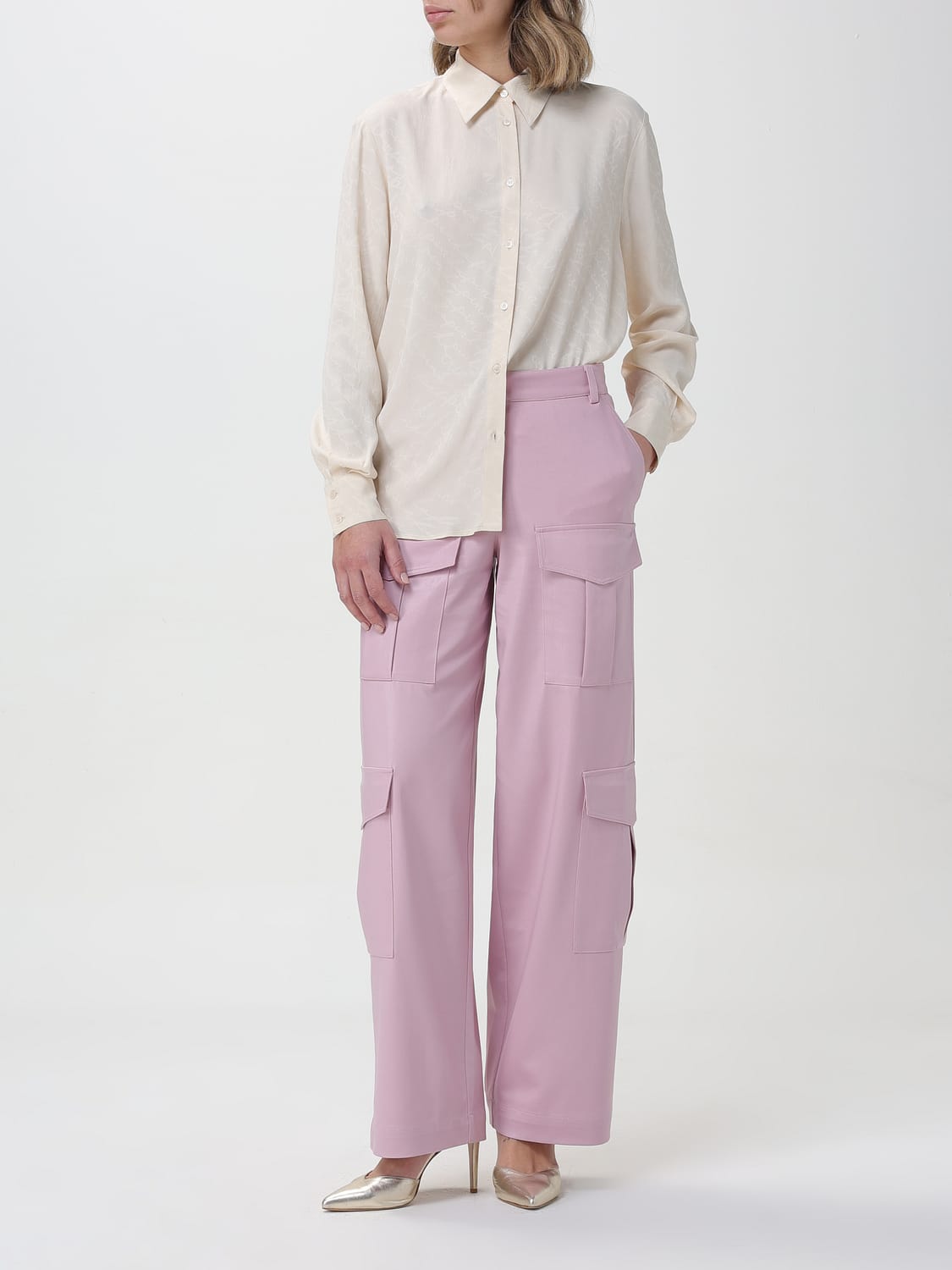 PINKO CAMICIA: Camicia Pinko in misto seta , Avorio - Img 2