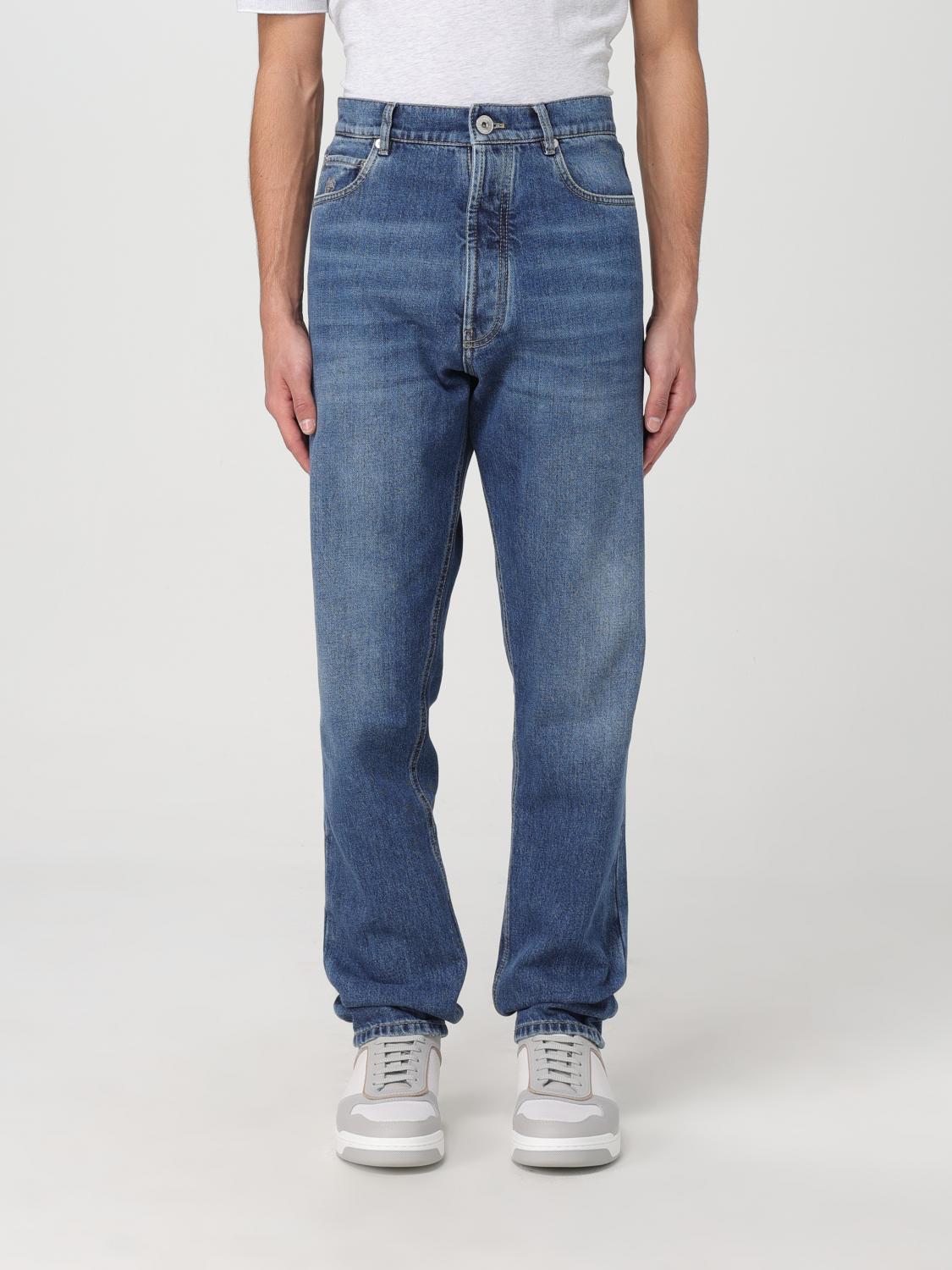 BRUNELLO CUCINELLI 牛仔裤: 牛仔裤 男士 Brunello Cucinelli, 蓝色 - Img 1