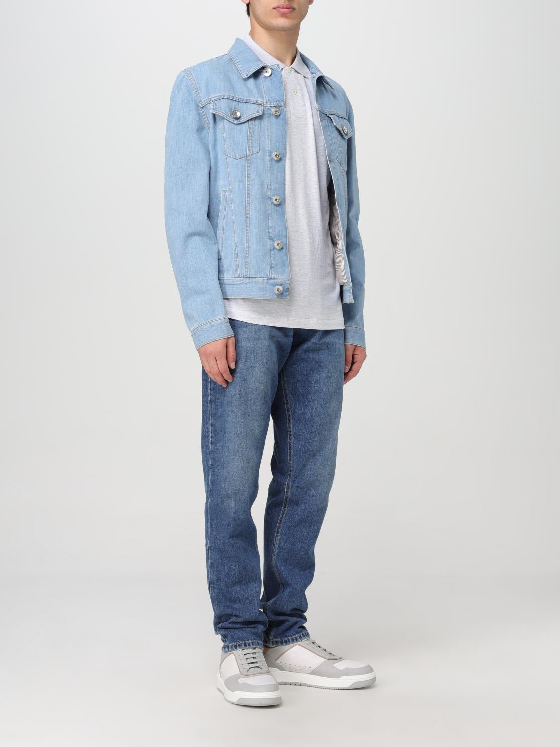 BRUNELLO CUCINELLI 牛仔裤: 牛仔裤 男士 Brunello Cucinelli, 蓝色 - Img 2
