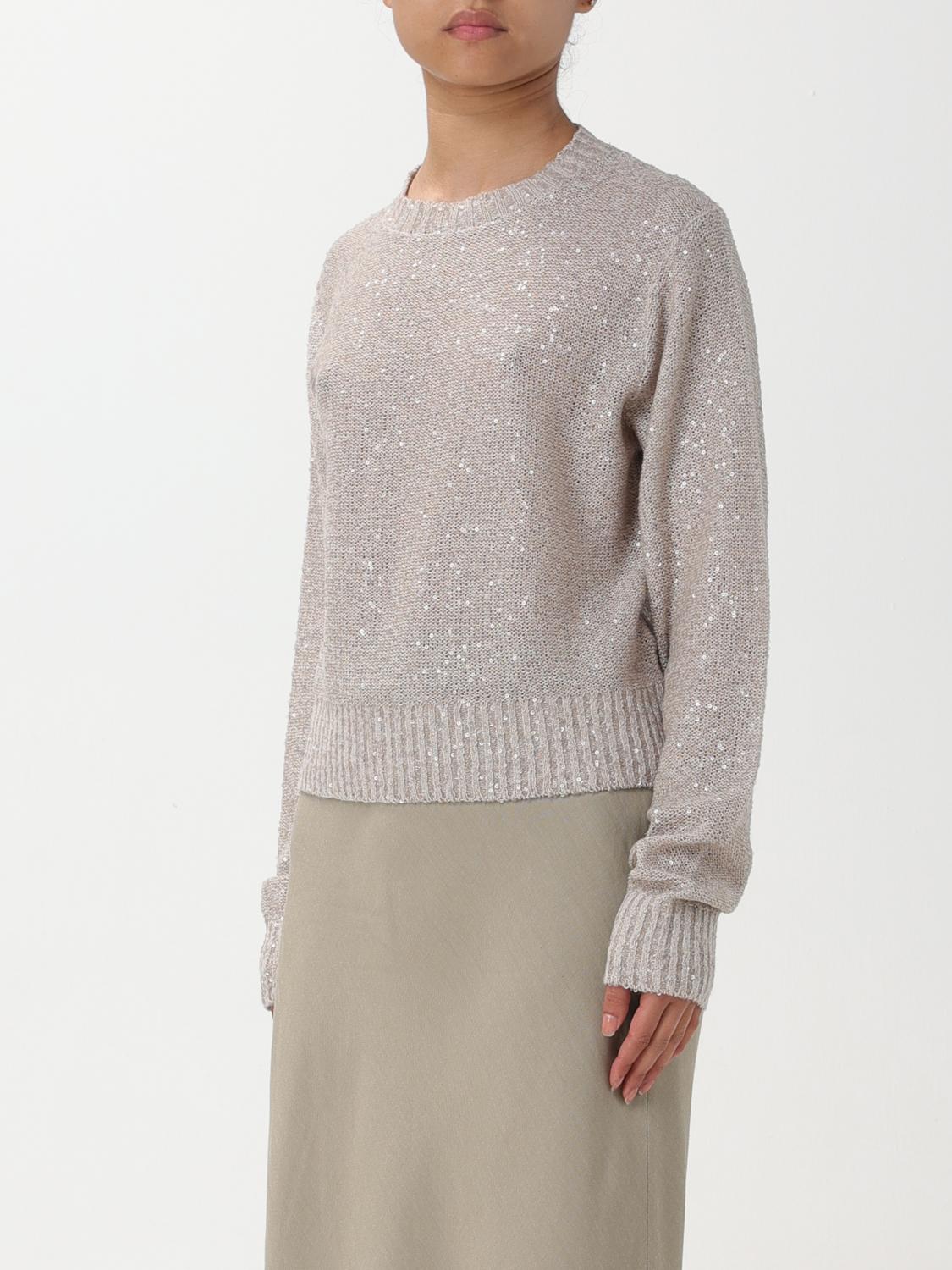 BRUNELLO CUCINELLI PULL: Pull femme Brunello Cucinelli, Beige - Img 3