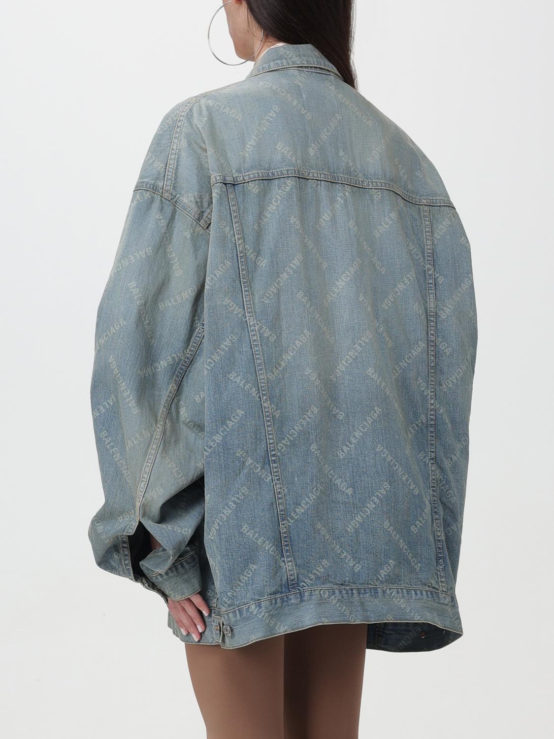 BALENCIAGA 재킷: 재킷 여성 Balenciaga, 블루 - Img 3