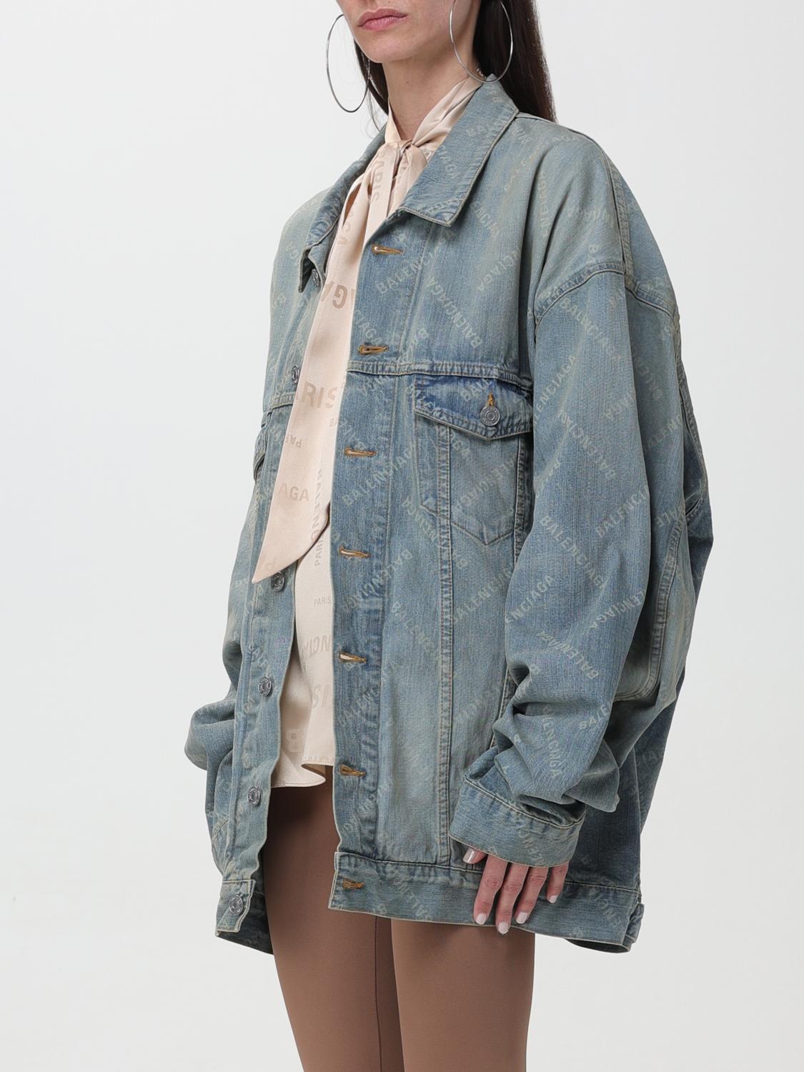 BALENCIAGAブルーグレー リブ付きカジュアルジャケット　ヴィンテージ Balenciaga ジャケット レディース - ブルー | 773616TPW53D | GIGLIO.COM