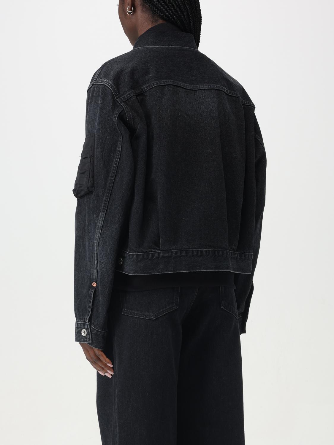 ジャケット SACAI Woman Jacket Black 2507673 001 FW24P_SACAI_WOOLMELTONXPADDEDJ
