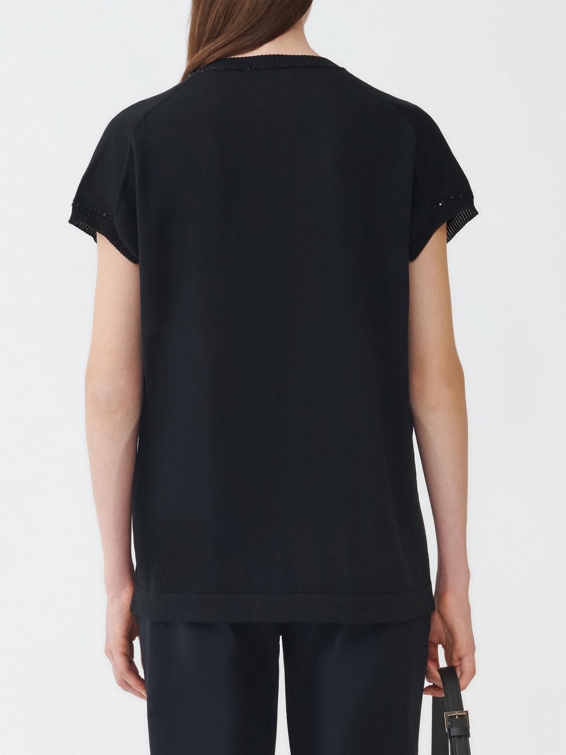 FABIANA FILIPPI T-SHIRT: Pullover damen Fabiana Filippi, Schwarz - Img 2