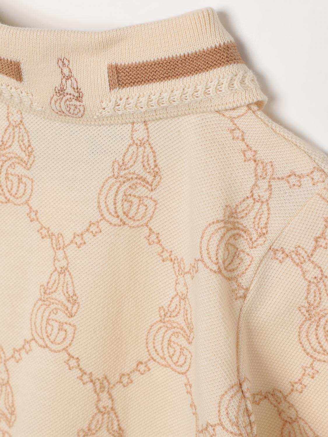 GUCCI：カバーオール ボーイ - ベージュ | GIGLIO.COMオンラインの