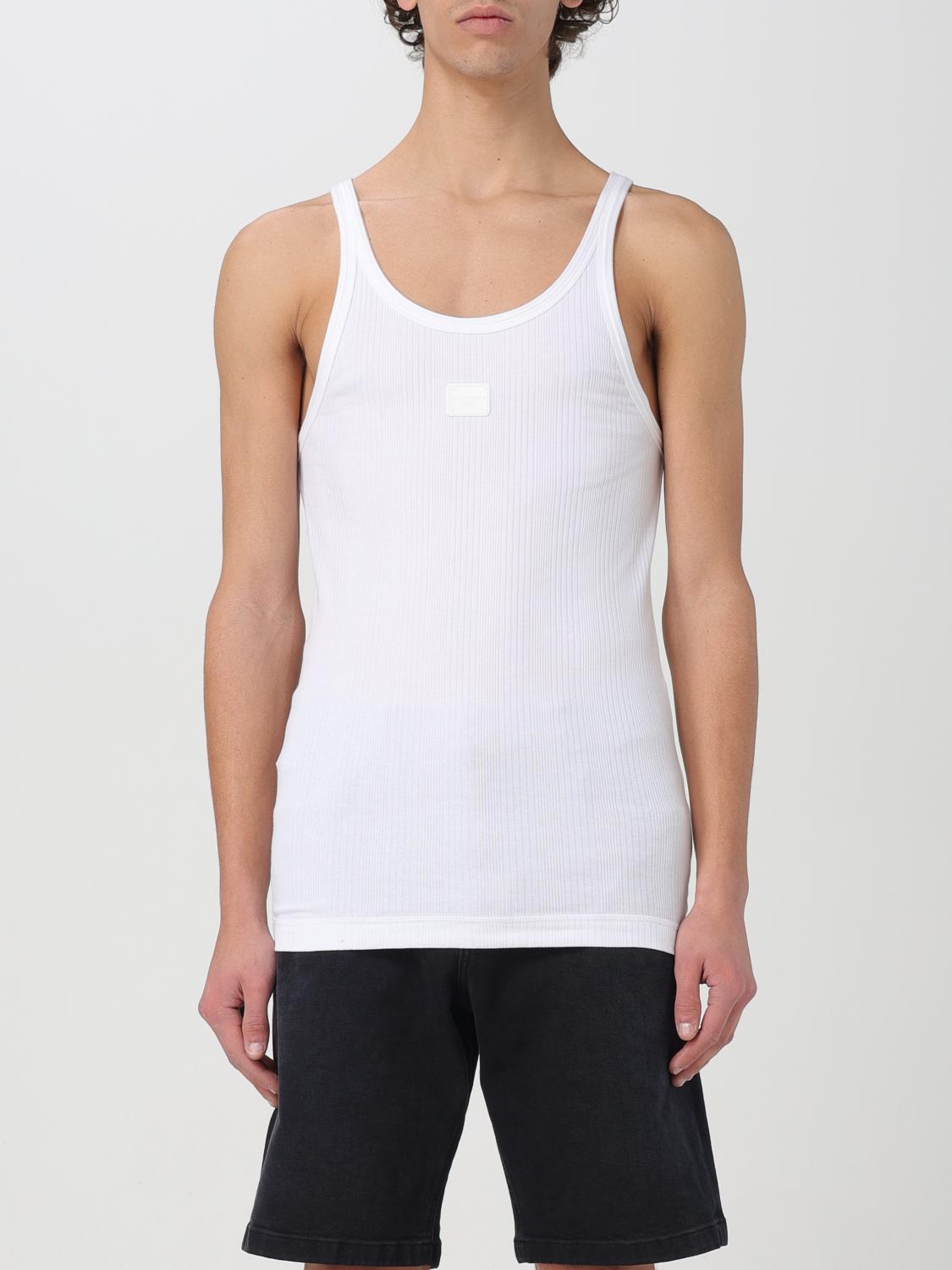 Dolce & Gabbana Tank top men - White | G8PA8TFUGSI | GIGLIO.COM