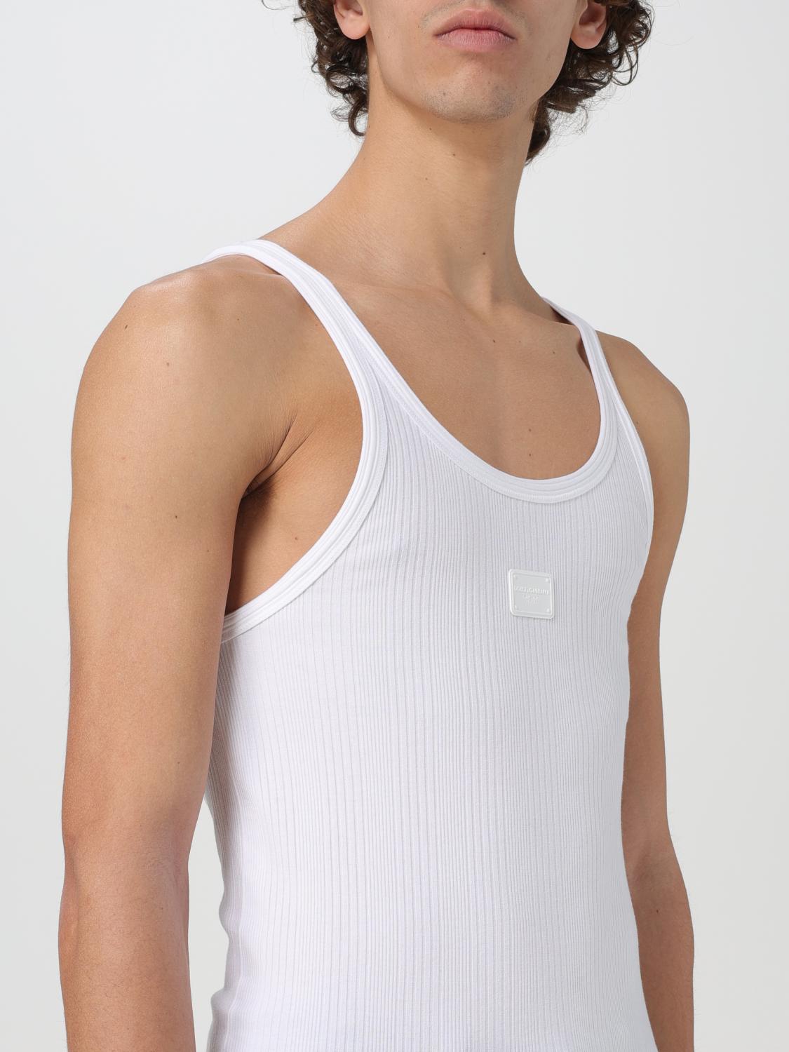 Dolce & Gabbana Tank top men - White | G8PA8TFUGSI | GIGLIO.COM