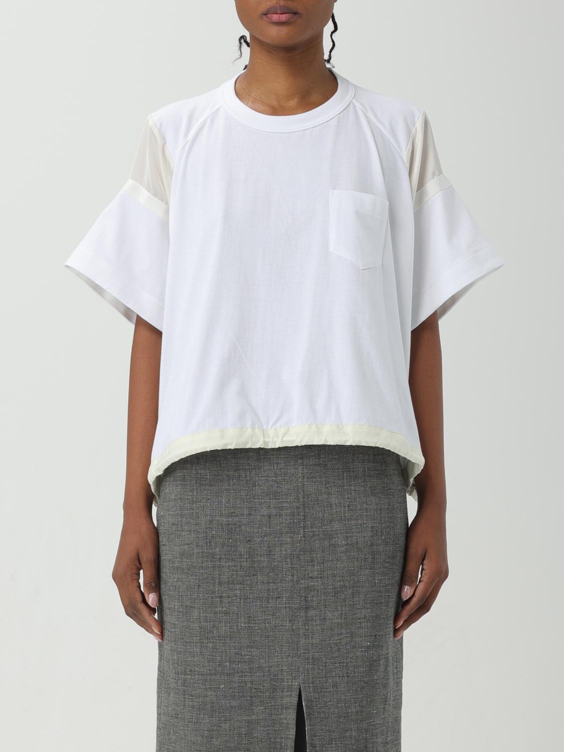 Sacai T-shirt woman - White | 2407171 | GIGLIO.COM