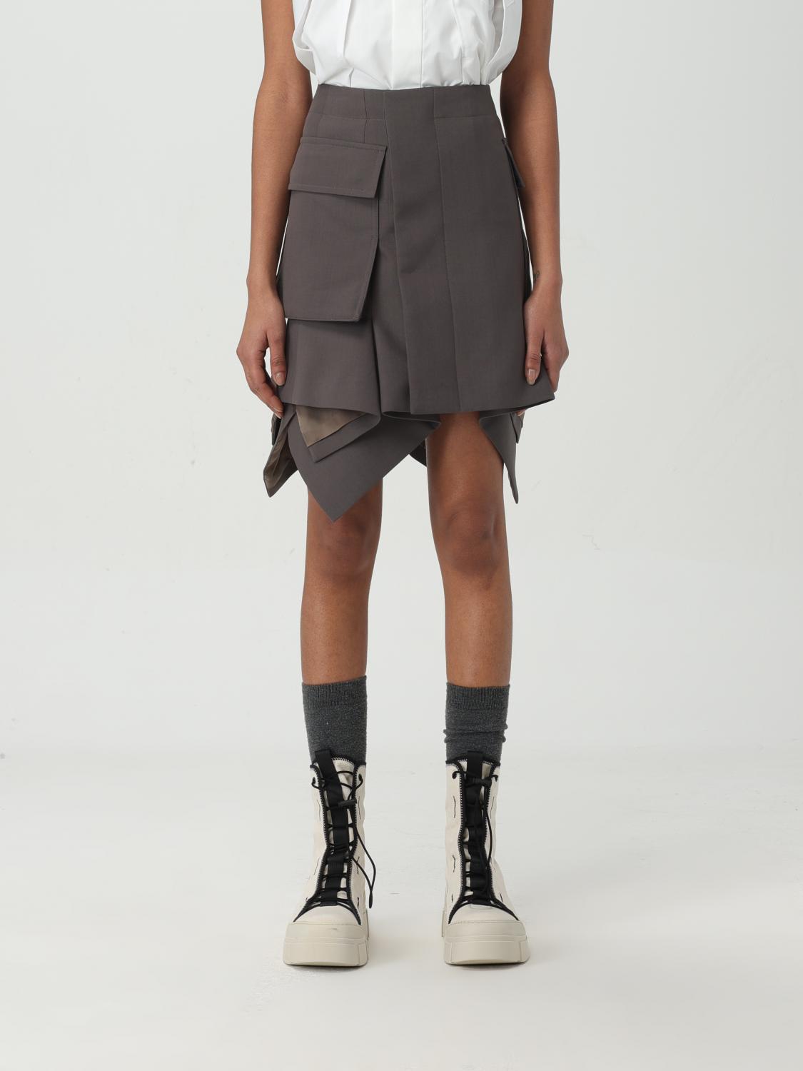 Sacai スカート レディース - グレー | 2407044 | GIGLIO.COM