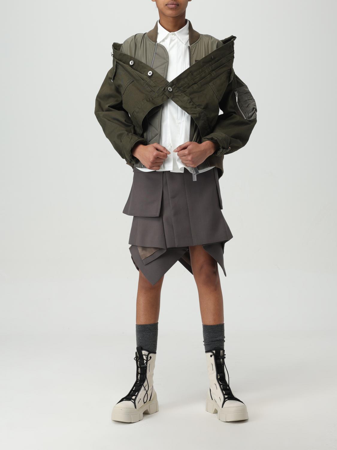 Sacai スカート レディース - グレー | 2407044 | GIGLIO.COM
