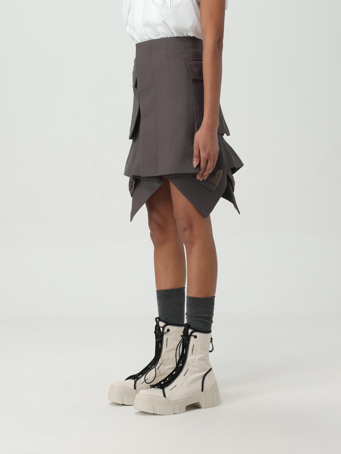 Sacai スカート レディース - グレー | 2407044 | GIGLIO.COM