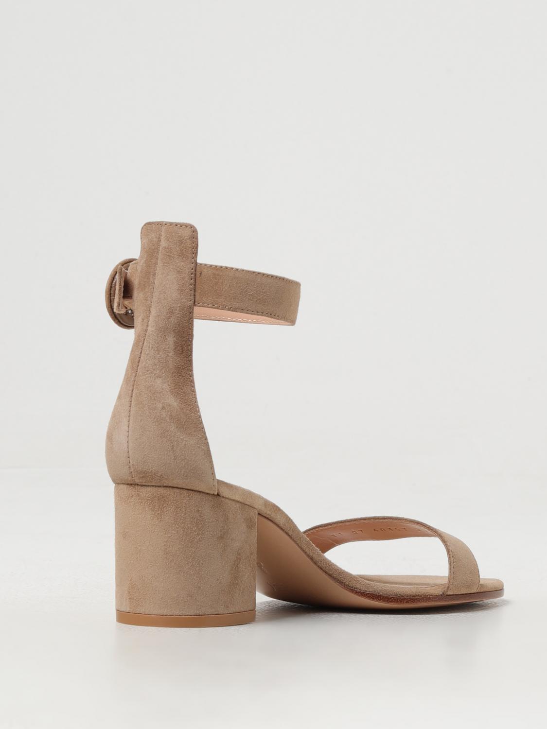 GIANVITO ROSSI：ヒールサンダル レディース - ベージュ