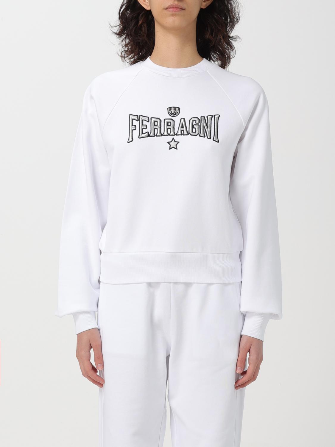 CHIARA FERRAGNI SWEATSHIRT: Sweatshirt woman Chiara Ferragni, White - Img 1