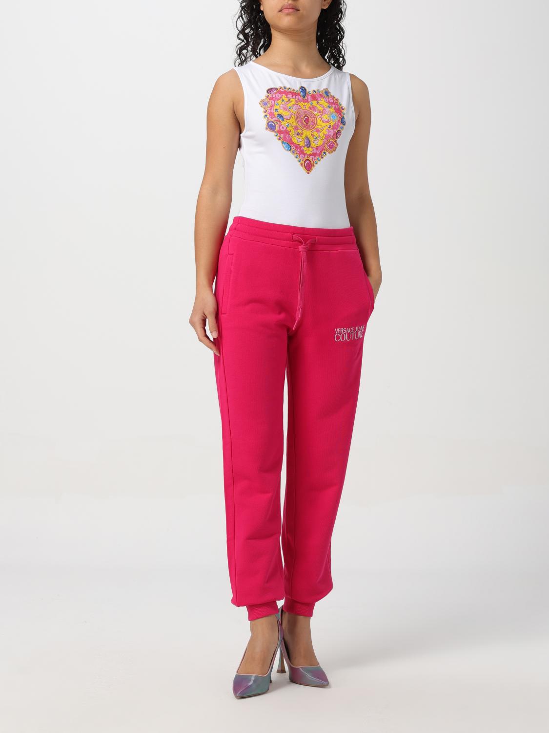 VERSACE JEANS COUTURE PANTS: Pants woman Versace Jeans Couture, Pink - Img 2