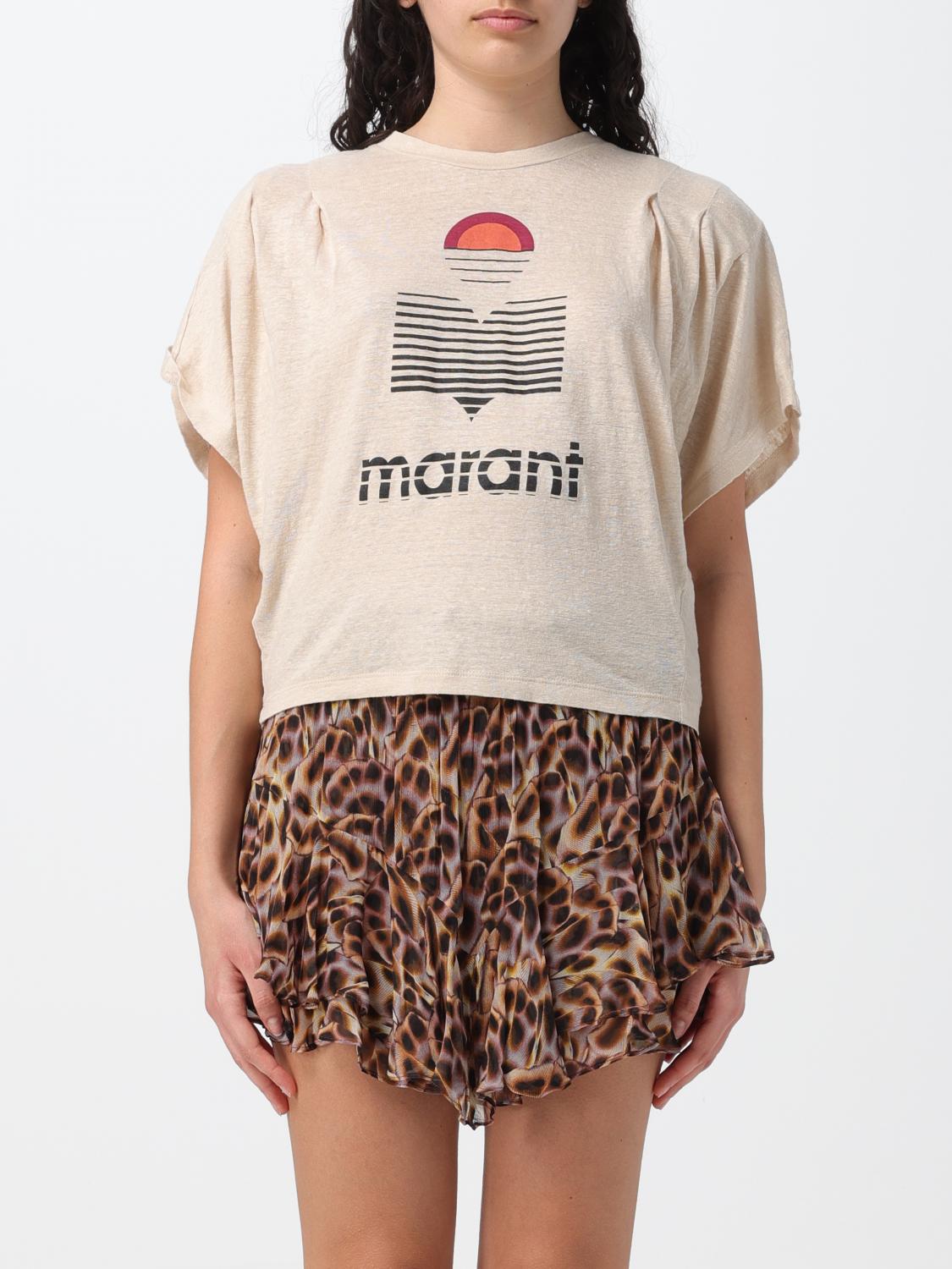 ISABEL MARANT ETOILE Camiseta mujer Beige Camiseta Isabel Marant Etoile TS0048FAB1N11E en linea en GIGLIO.COM