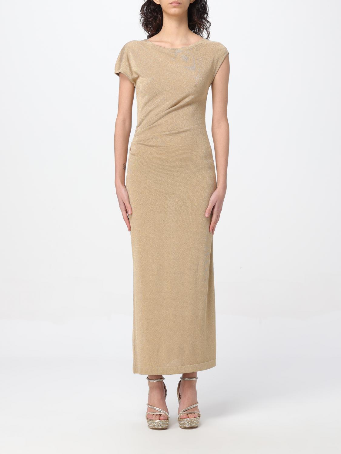alberta ferretti gold dress Alberta Ferretti Black Gold and Silver Metallic Dress – The Curatorial Dept main image 0
