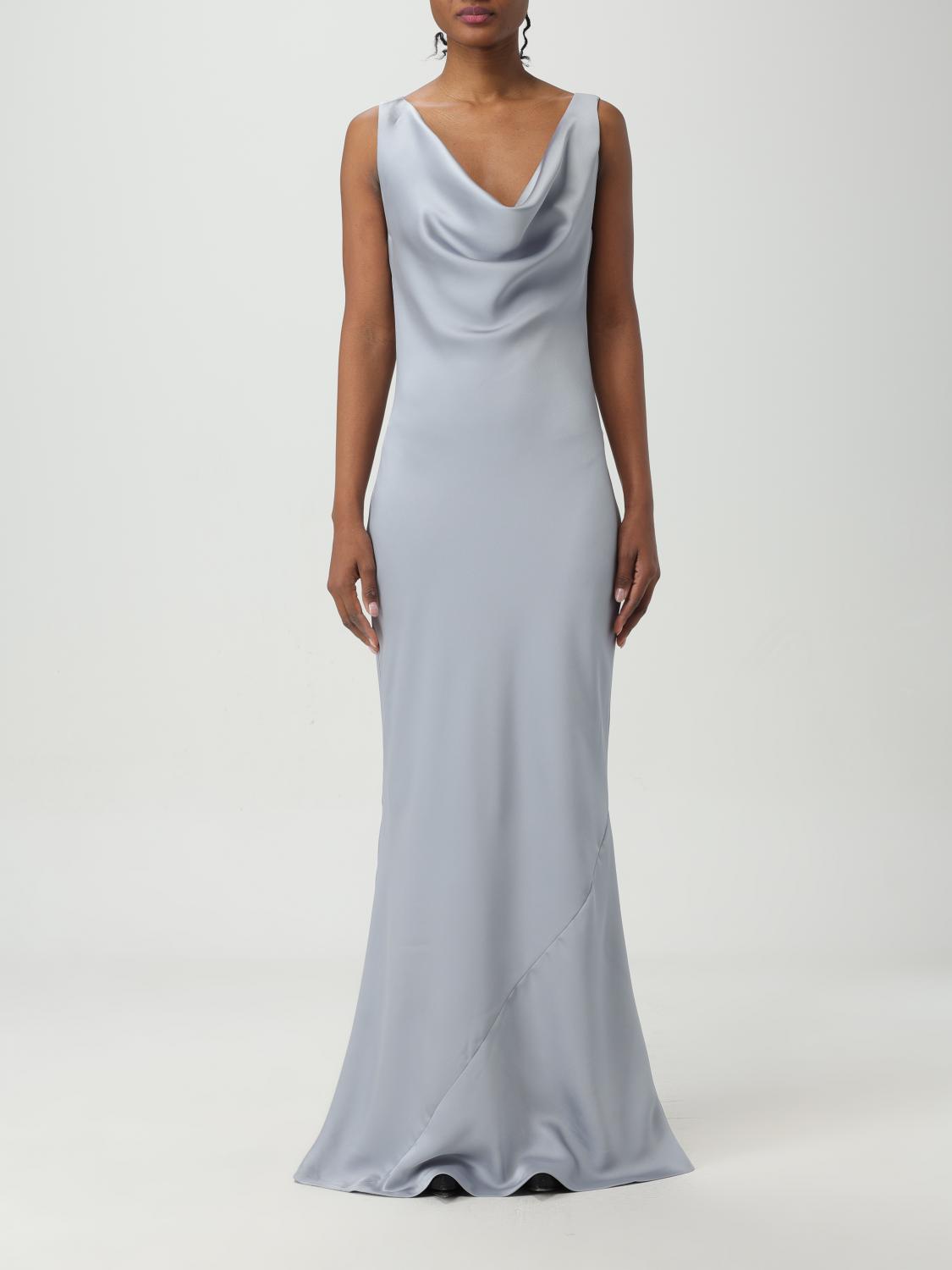NORMA KAMALI: Dress woman - Silver | Norma Kamali dress