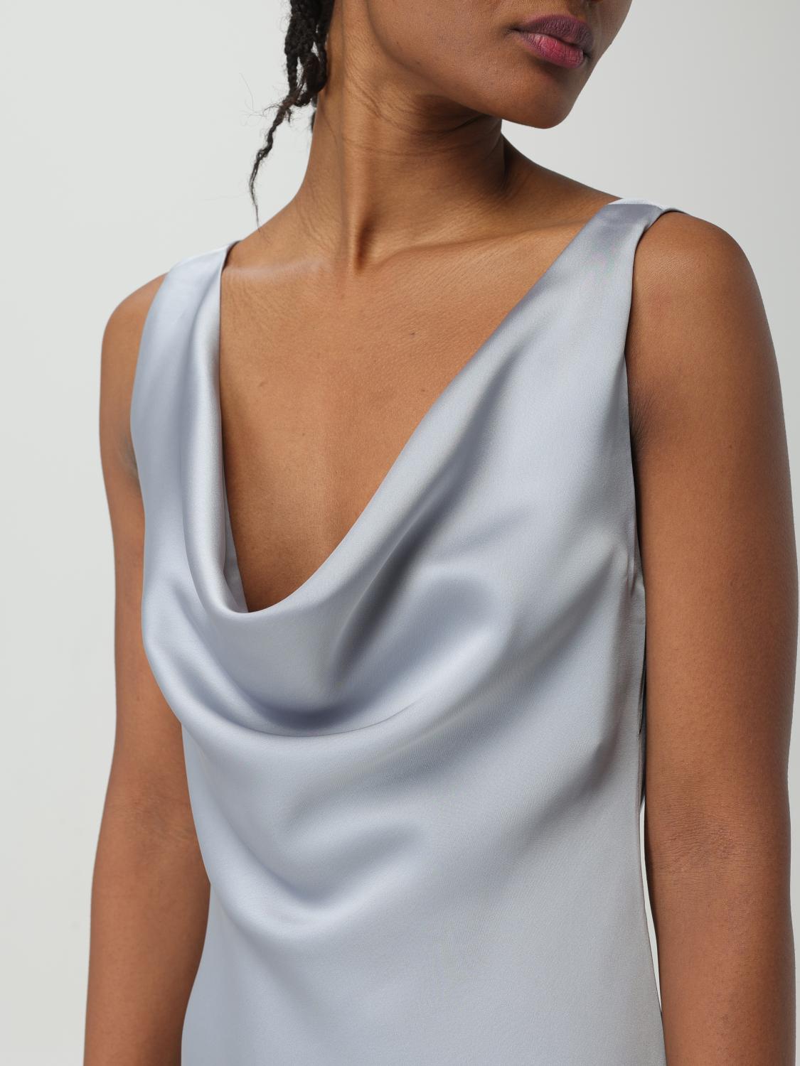 NORMA KAMALI: Dress woman - Silver | Norma Kamali dress