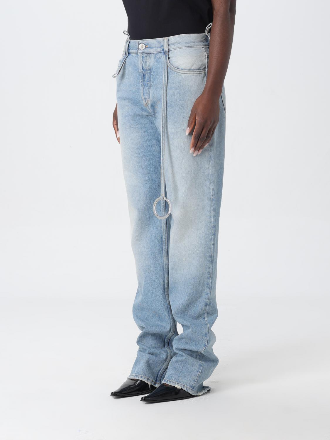 THE ATTICO JEANS: Jeans The Attico in denim con anello metallico , Blue - Img 4