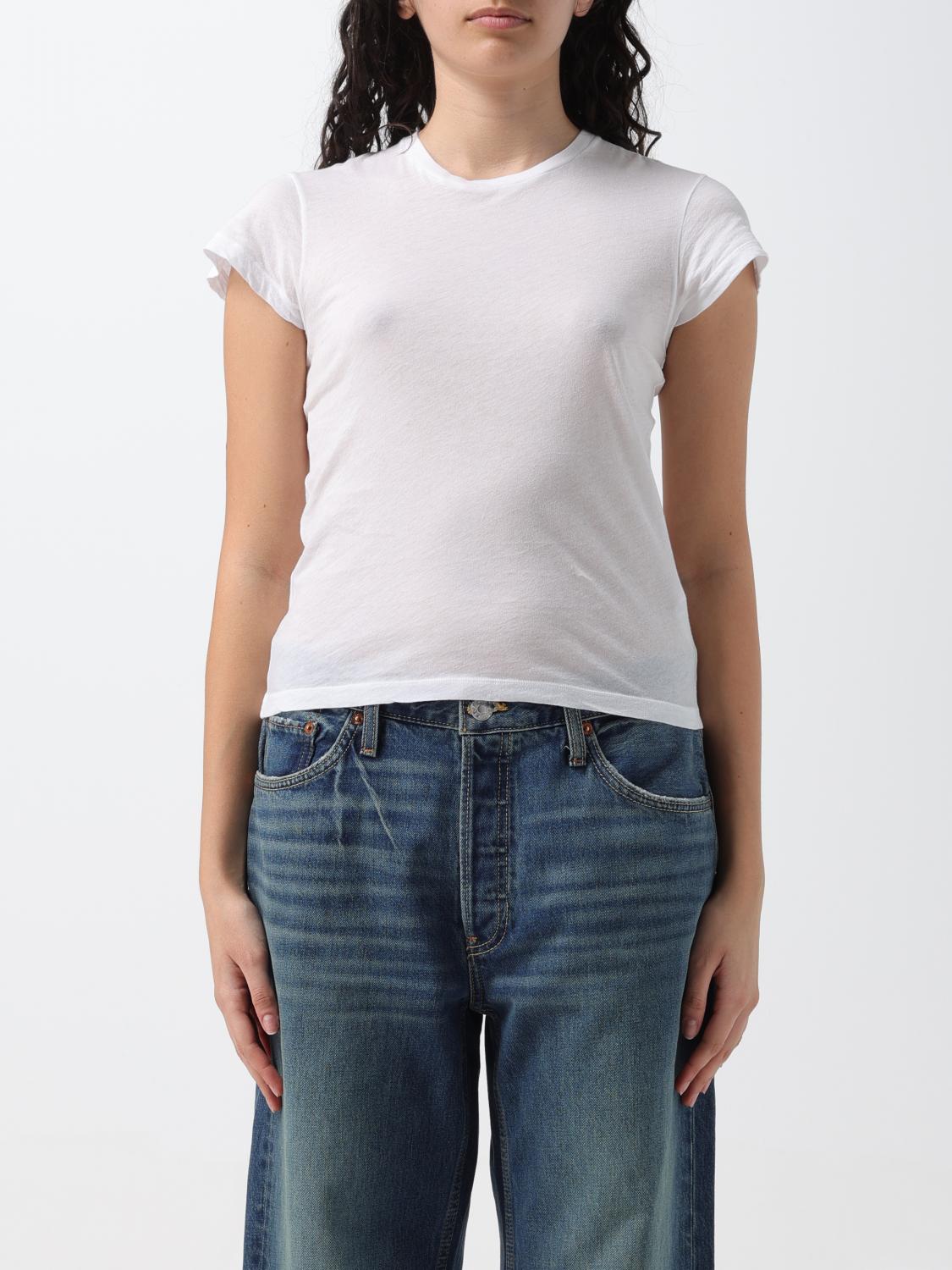 RE/DONE T-SHIRT: T-shirt woman Re/done, White - Img 1