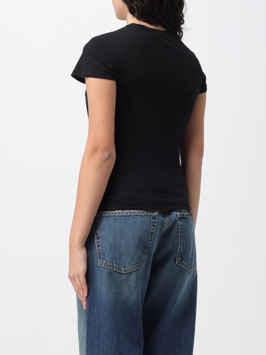 RE/DONE T-SHIRT: T-shirt woman Re/done, Black - Img 2