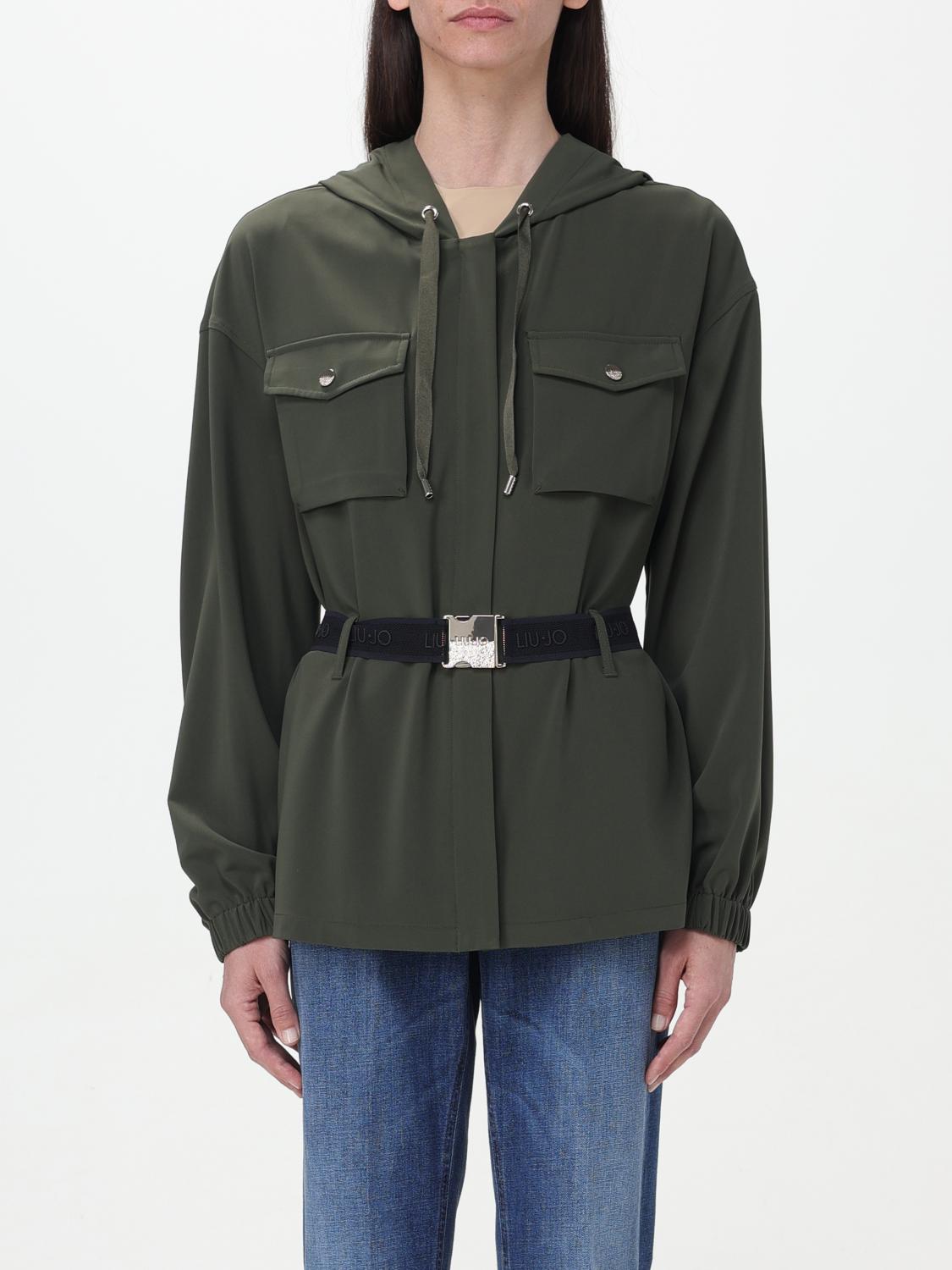 アウターその他 LIU JO Woman Blazer Green Cotton blazer with belt colour green | Liu Jo