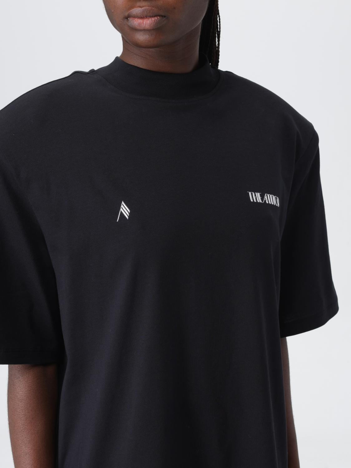 Tシャツ・カットソー THE ATTICO 'Kilie' T-shirt Black  250WCT00173 The Attico Black Kilie T-Shirt The Attico