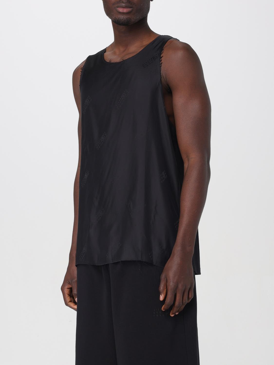 MM6 Maison Margiela ブラックタンクトップ MM6 Maison Margiela Black Paneled Tank Top MM6 Maison Margiela