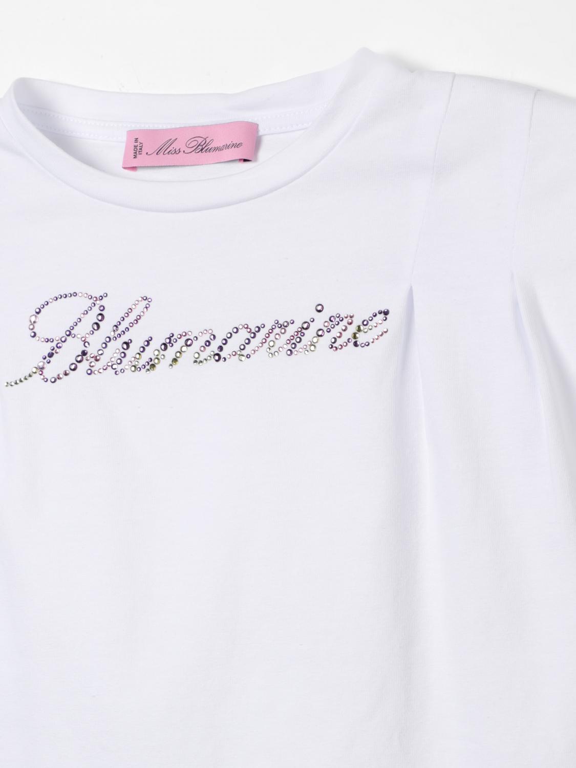 MISS BLUMARINE T-SHIRT: T-shirt kinder Miss Blumarine, Weiß - Img 3