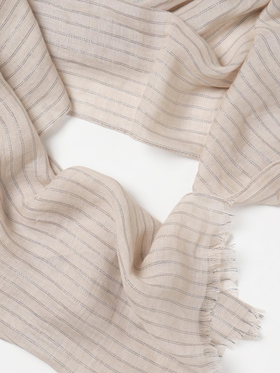 Brunello Cucinelli Scarf woman - Beige | MSCDAGL37 | GIGLIO.COM