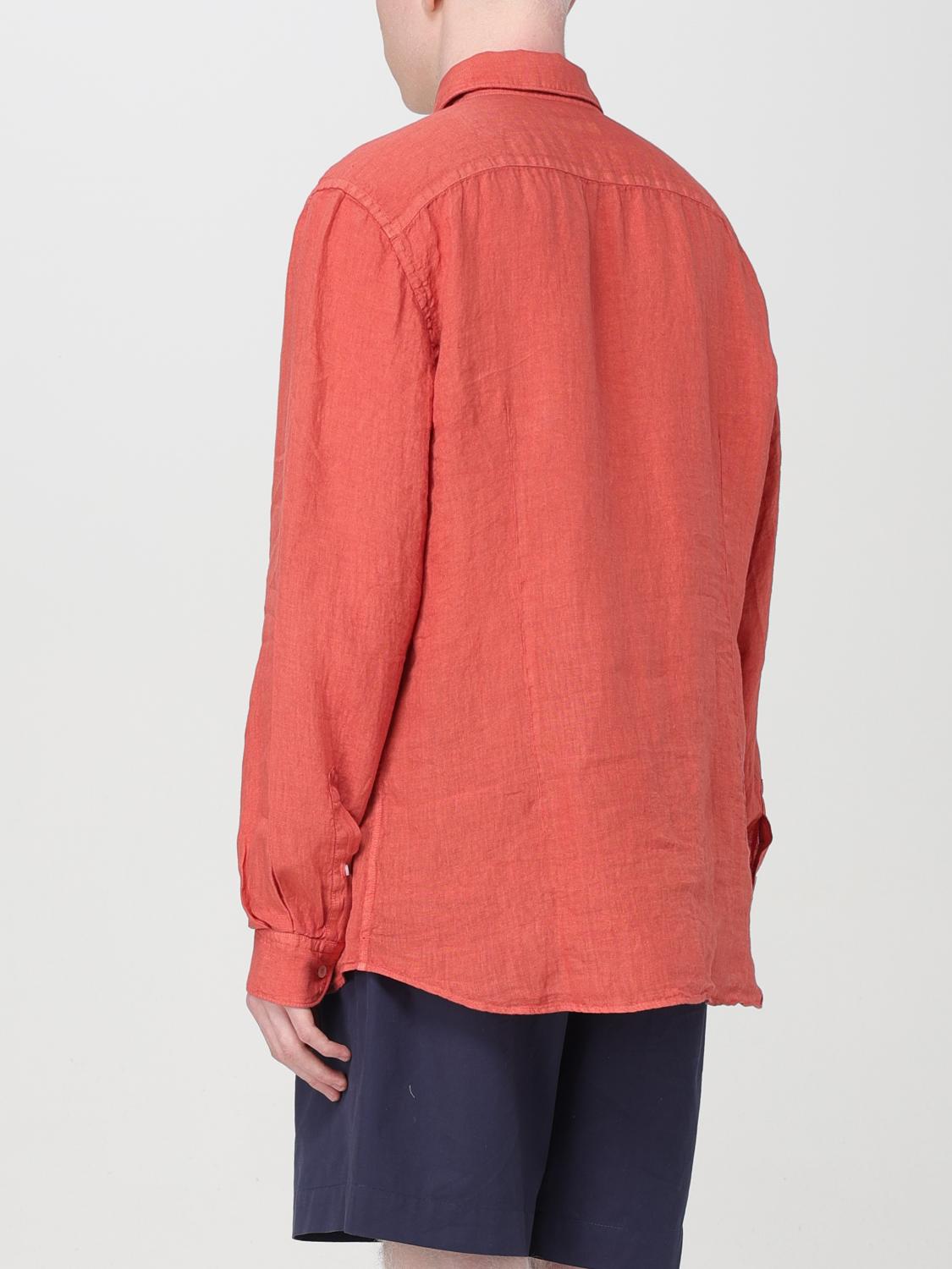 FAY CAMICIA: Camicia Fay in lino , Rosso - Img 2