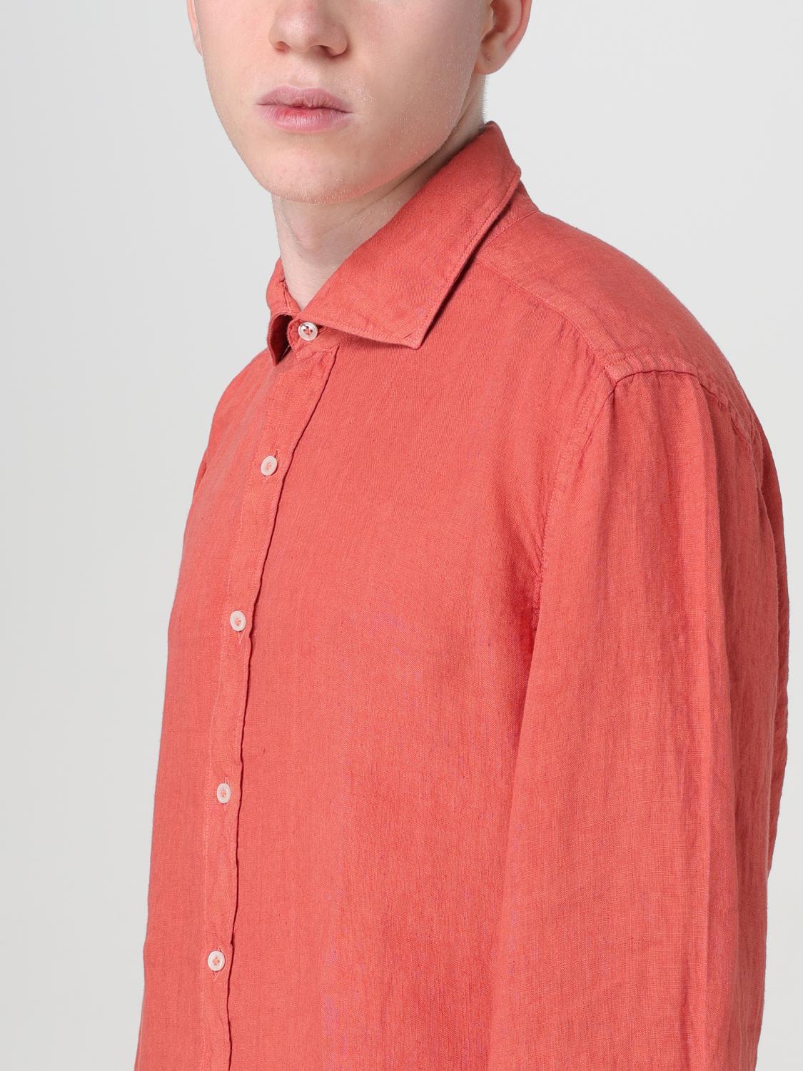 FAY CAMICIA: Camicia Fay in lino , Rosso - Img 3
