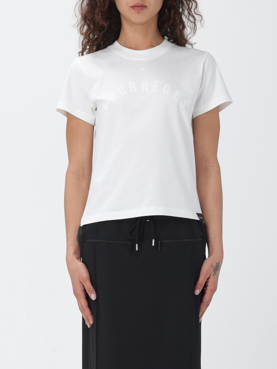 Courrèges T-shirt woman - White | 124JTS006JS0112 | GIGLIO.COM