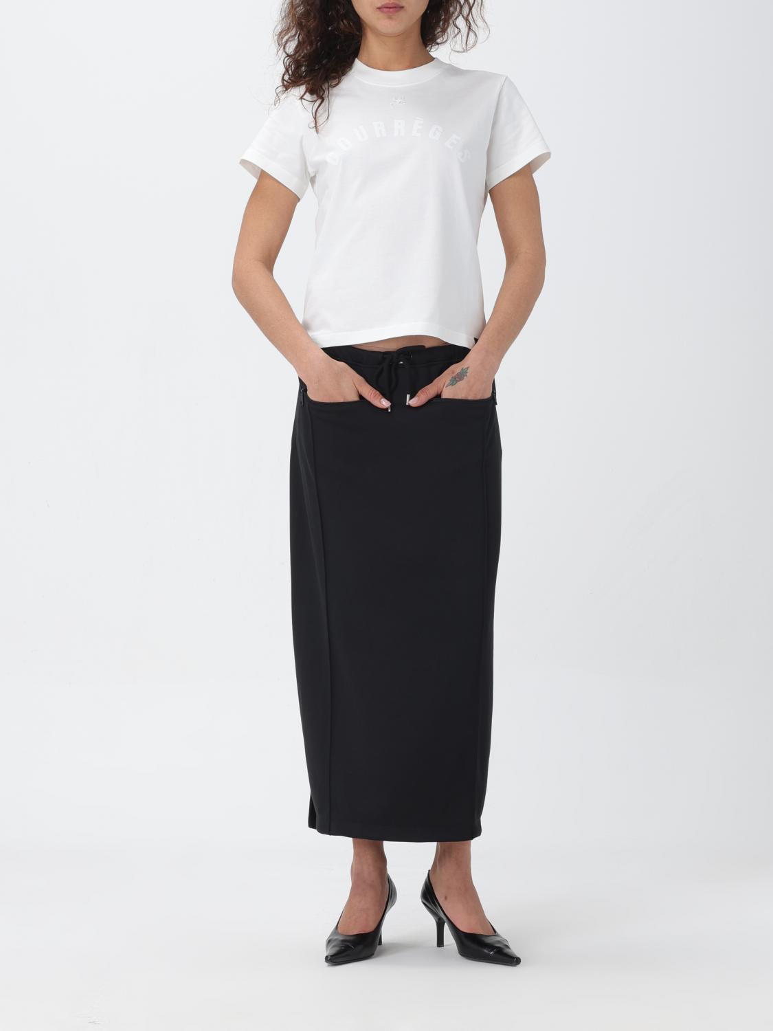 Courrèges Tシャツ レディース - ホワイト | 124JTS006JS0112 | GIGLIO.COM