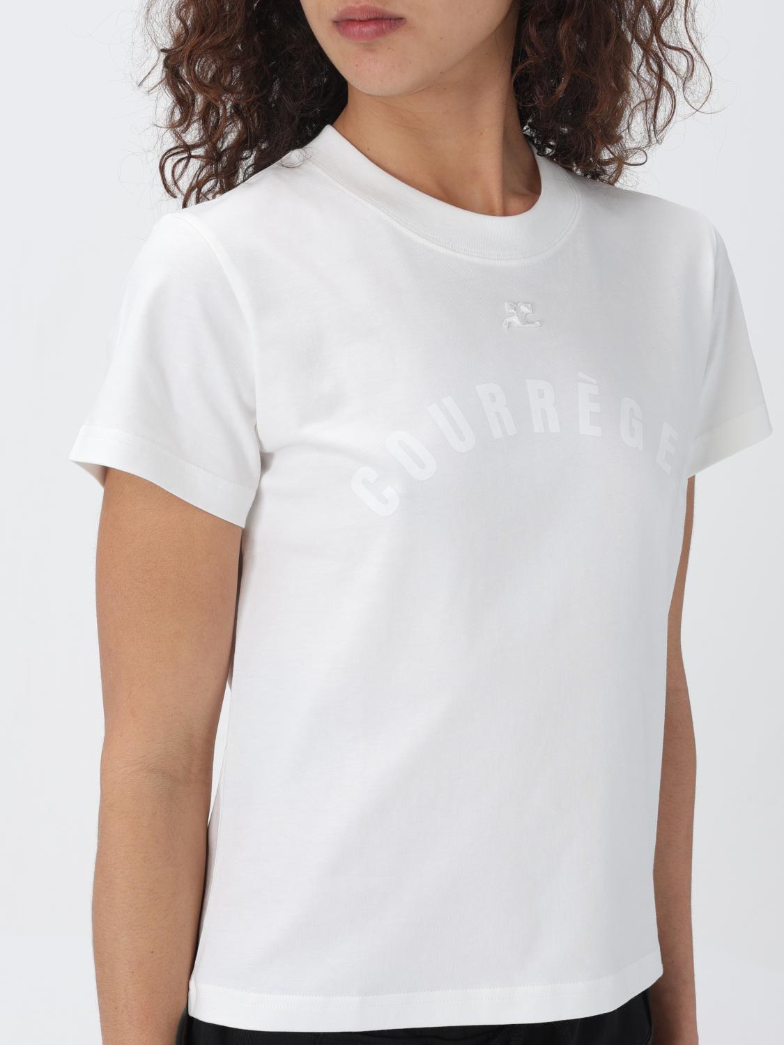 Courrèges T-shirt woman - White | 124JTS006JS0112 | GIGLIO.COM