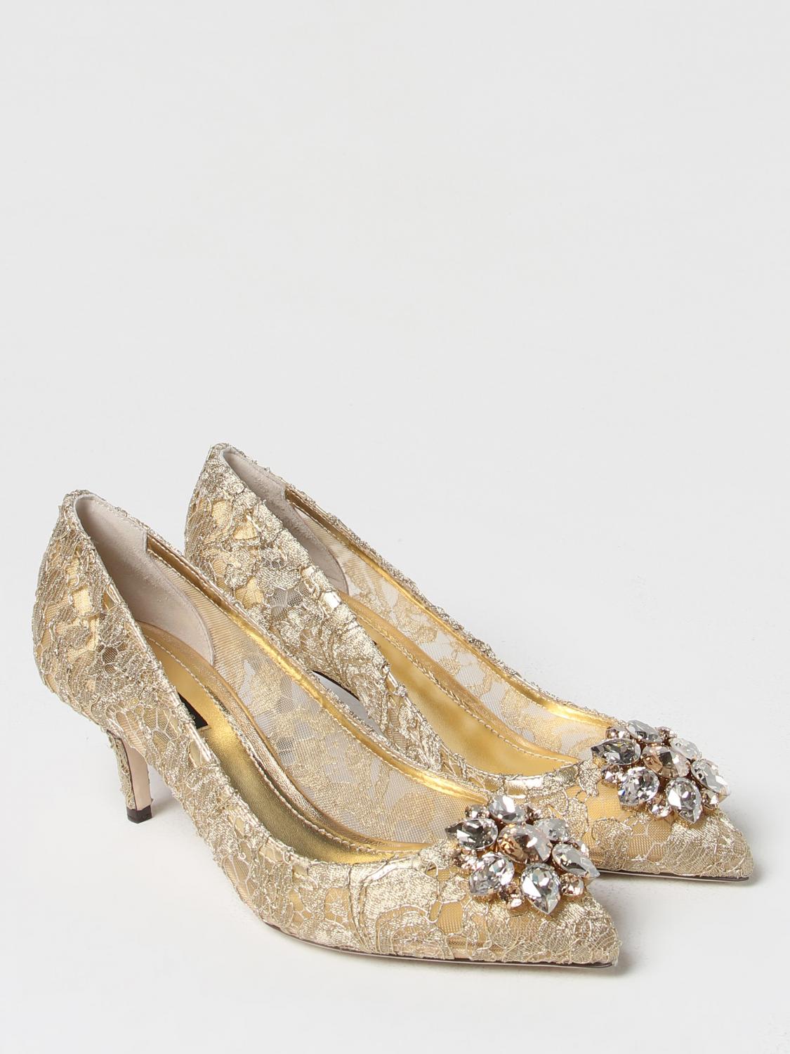 DOLCE & GABBANA: High heel shoes woman - Gold | Dolce DOLCE & GABBANA: High heel shoes woman - Gold | Dolce