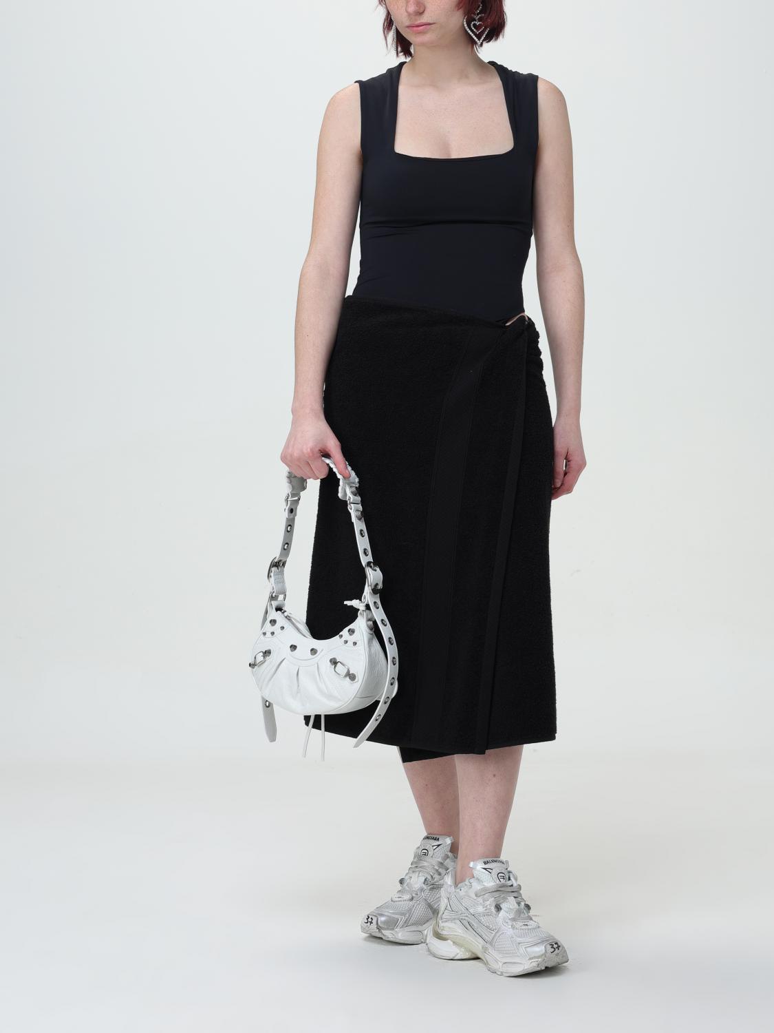 Balenciaga スカート Side-slit wool twill maxi skirt in black - Balenciaga | Mytheresa