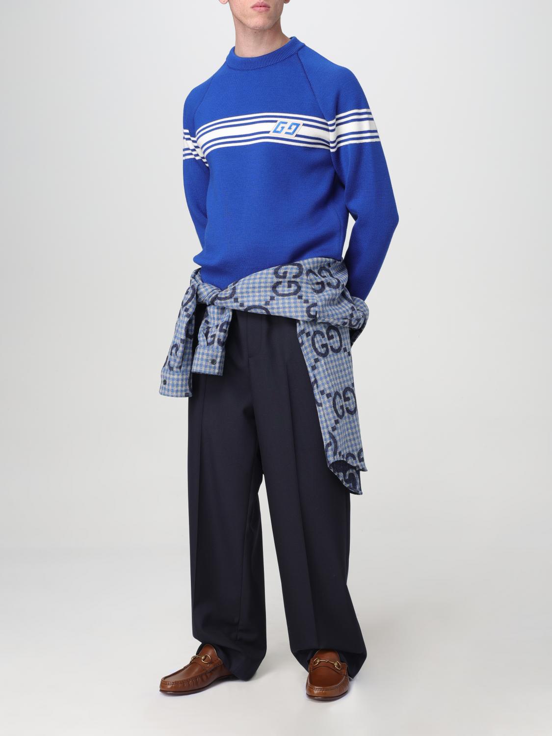 Gucci シャツ メンズ - ブルー | 770438ZAOBM | GIGLIO.COM