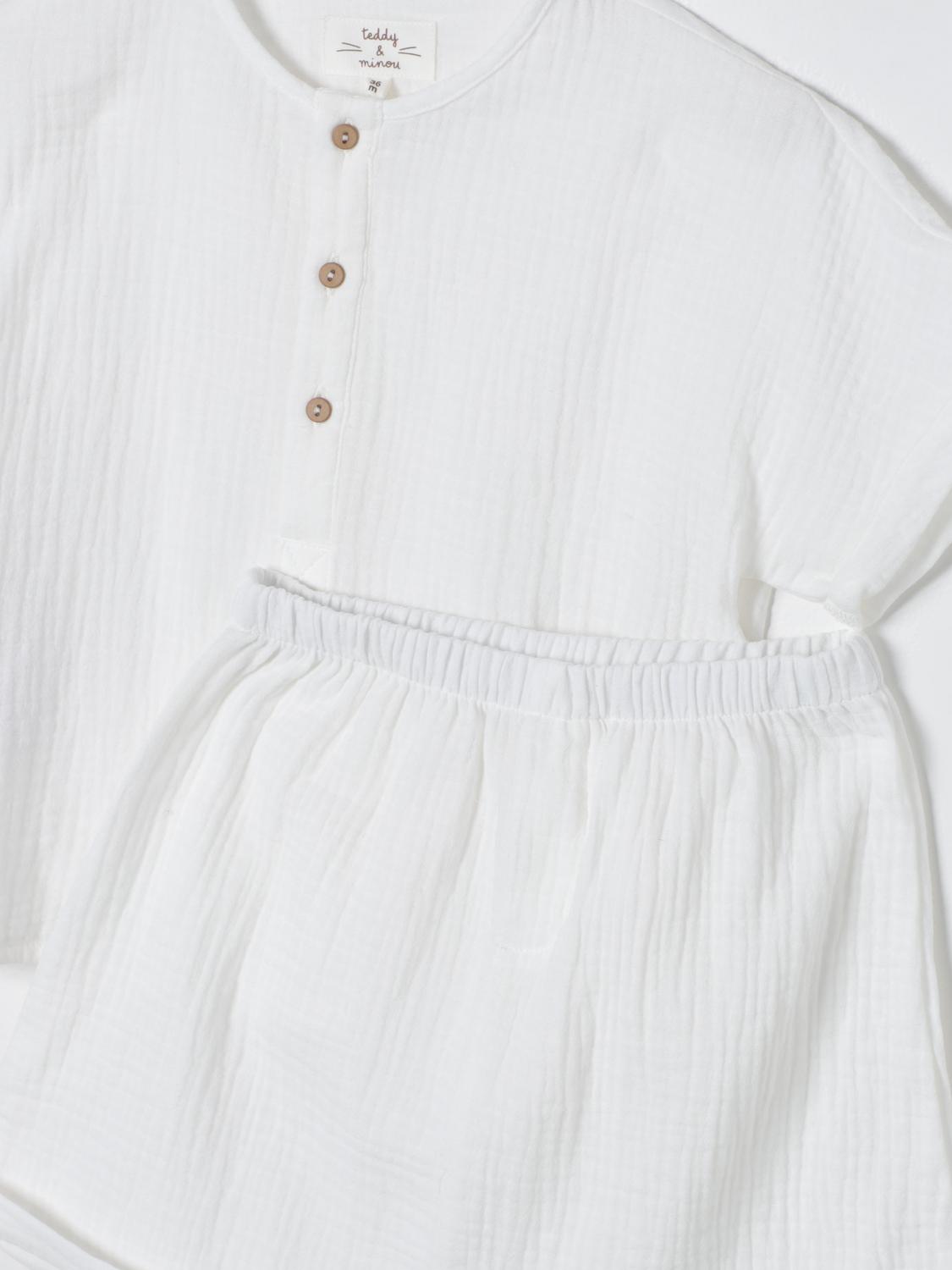 TEDDY & MINOU ENSEMBLE: Robe enfant Teddy & Minou, Blanc - Img 3