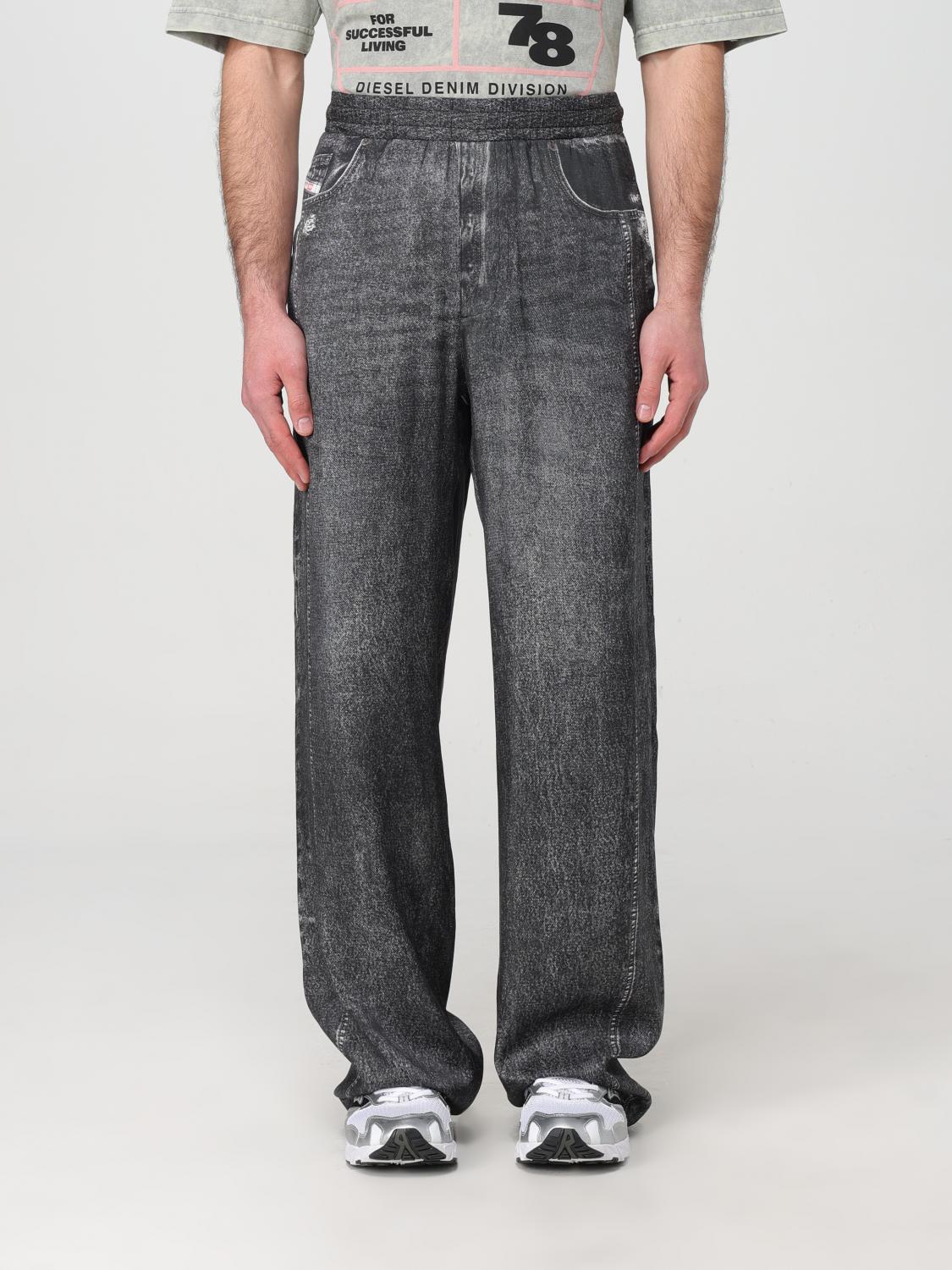 Diesel Men Black Stretch Acetate P-Jester Pant