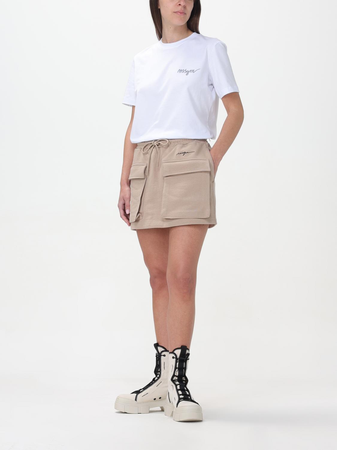 MSGM GONNA: Gonna MSGM in cotone , Beige - Img 2
